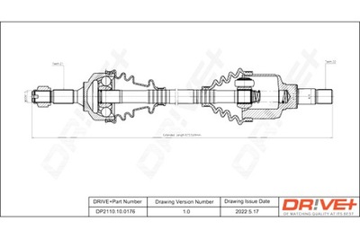 DRIVE+ ПІВВІСЬ ПРИВІДНА CITROEN C3 02-10 P