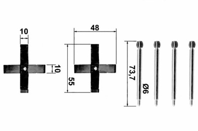 Набір монтажний гальмівних колодок opel omega b 2.0-3.2 03.9 фото №1