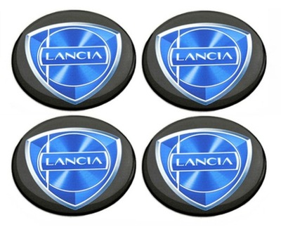 EMBLEMATY STICKERS ZNACZKI LOGO ON WHEEL COVERS CUP NUTS DISCS DEKLE LANCIA 70MM  