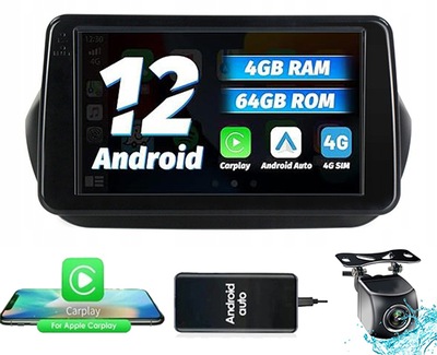 RADIO NAVEGACIÓN GPS FIAT FIORINO QUBO 2008-2017 4GB 64GB LTE CARPLAY  