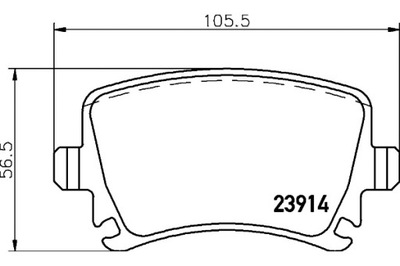 HELLA ZAPATAS DE FRENADO PARTE TRASERA AU SE SK VW  