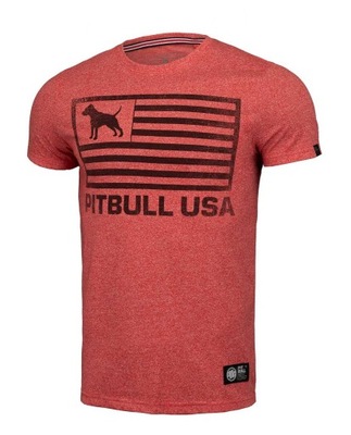 Koszulka Pit Bull Custom Fit Pitbull USA '23 Czerwony Melanż XXL