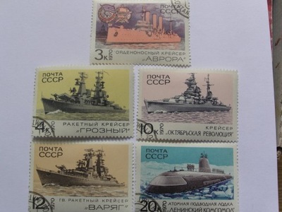 ZSRR - okręty wojenne - Mi. 3781-85 kasowane