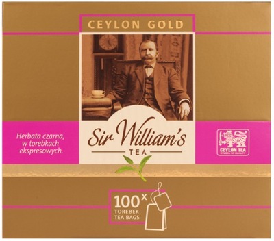 Herbata Sir William's Tea Ceylon Gold 100 torebek