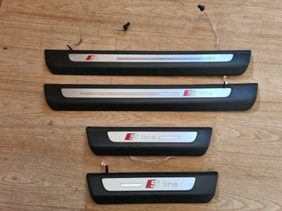 Audi q7 4m s-line накладки пороговые накладки подсвечиваемые фото №1