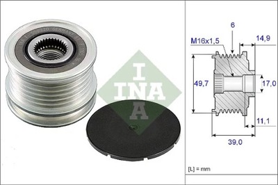 INA 535005010 EMBRAGUE ALT.  