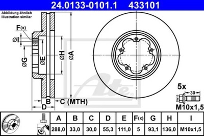 ATE 24.0133-0101.1 ДИСК ТОРМОЗНОЙ