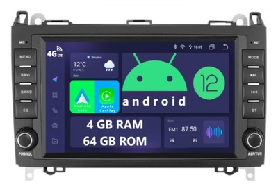 RADIO 2DIN ANDROID MERCEDES A W169 B W245 VITO VIANO W639 SPRINTER W906 4GB