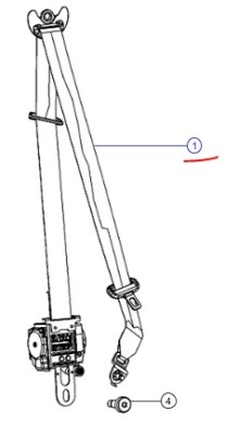 Pas безопасности charger mopar оригинальный номер 1hz05dx9ah фото №1