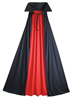 Peleryna Dracula Wampira czarno-czerwona 130 cm