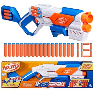 PISTOLET NERF N SERIES KARABIN STRIKEBACK EFEKT ODRZUTY ZESTAW +STRZAŁKI N1