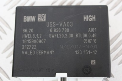 Модуль pdc bmw 5 g30 7 g11 g12 6836780 uss-va03 high фото №1