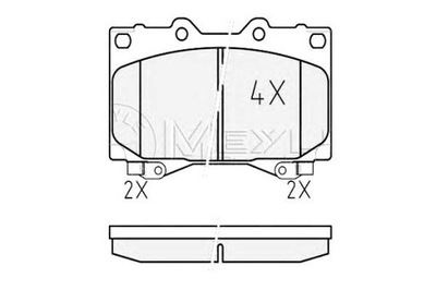 ZAPATAS DE FRENADO TOYOTA PARTE DELANTERA LANDCRUISER 4,2TDI 9  