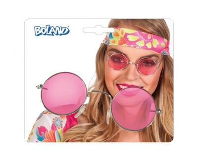 Okulary Lenonki różowe imprezowe Fotobudka
