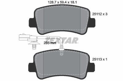 ZAPATAS DE FRENADO RENAULT PARTE TRASERA MASTER 10- POJED 2511201  