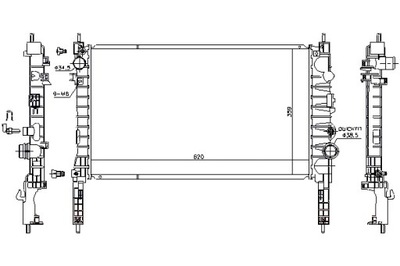 NISSENS РАДИАТОР ДВИГАТЕЛЯ ВОДЫ CHEVROLET TRAX OPEL MOKKA MOKKA X 1.4