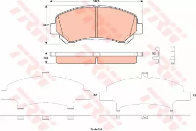 Тормозные колодки тормозной. suzuki kizashi 10- перед фото №1