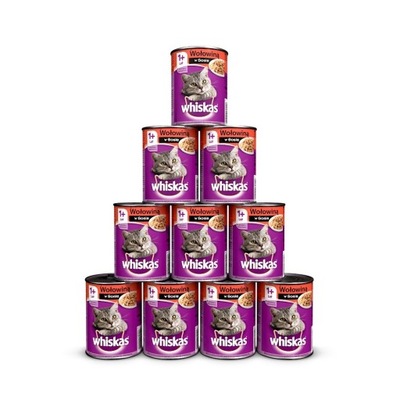 WHISKAS Adult puszka 12x400g kawałki z wołowiną