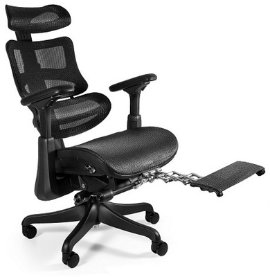 Fotel ergonomiczny Ergothrone Unique z podnóżkiem