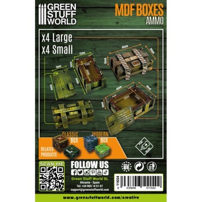 MRectangular wooden MDF boxes - drewniane pudła