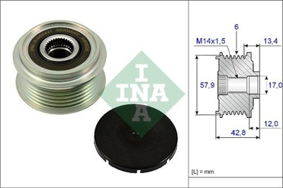 RUEDA POLEA ALTERNADOR PANAMERA TREZIA AURIS COROLLA URBAN CRUISER YARIS  