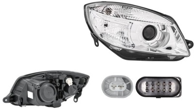 Фара правый skoda fabia 5j roomster 06- hella фото №1