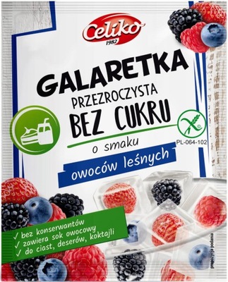 Galaretka bez cukru Owoce Leśne Celiko 14g