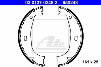 ATE 03.0137-0248.2 КОМПЛЕКТ КОЛОДОК ТОРМОЗНЫХ, ТОРМОЗ СТОЯНОЧНИЙ