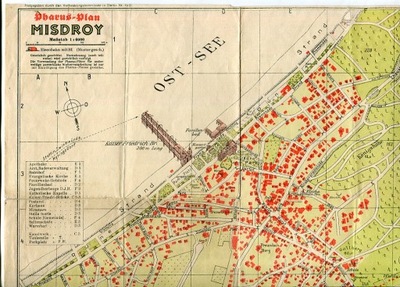 MIĘDZYZDROJE / MISDROY : plan miasta : mapa okolic