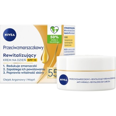 NIVEA ANTI-WRINKLE KREM PRZECIZMARSZCZKOWY NA DZIEŃ 55+