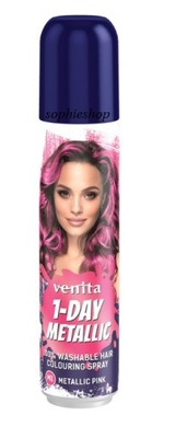 Koloryzujący spray Venita 1 Day Metallic Pink M1