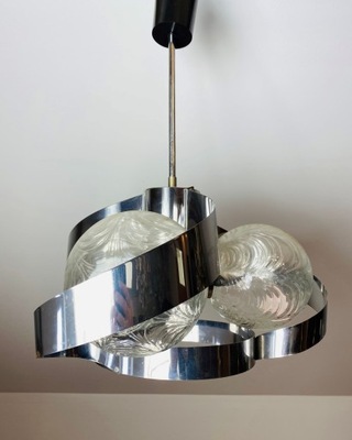 Designerska Chromowana Lampa ArtDeco