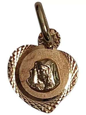 PIĘKNA ZŁOTA ZAWIESZKA Z MATKĄ BOSKĄ 0.64G 585
