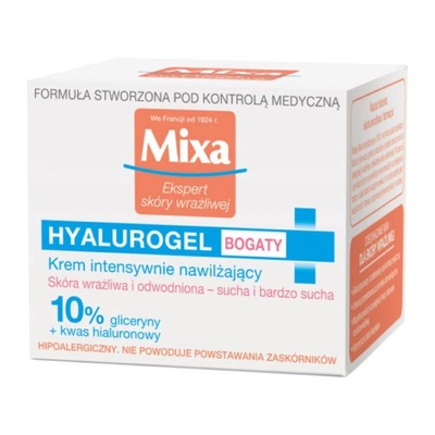 MIXA HYALUROGEL BOGATY KREM NAWILŻAJĄCY 50 ML