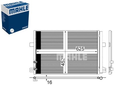 CONDENSADOR DE ACONDICIONADOR VW AMAROK 2.0 2.0D 3.0D 09.10- MAHLE  