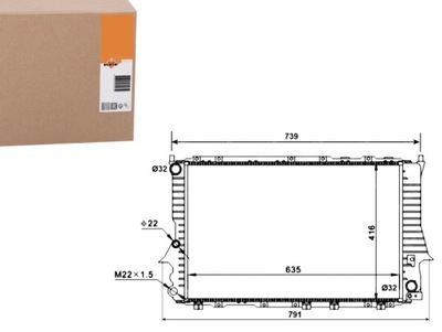 РАДИАТОР ДВИГАТЕЛЯ NRF 4A0121251G 4A0121251J 102050