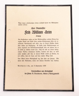 STARY NIEMIECKI TEKST FRIK WILLIAM SEIM 1939