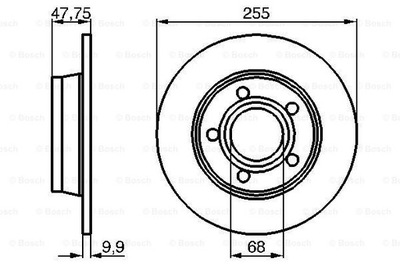 ДИСКИ ТОРМОЗНЫЕ ТОРМОЗНЫЕ ЗАД BOSCH 0 986 478 480