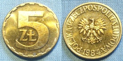 5 zł złotych 1984 stan menniczy (-)