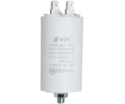 Kondensator rozruchowy 20uf CBB60 400-500V