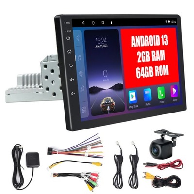 RADIO ANDROID 13 AUTOMOBILINIAI 1 DIN CARPLAY ANDROID AUTO WIFI DSP 2GB/64GB 