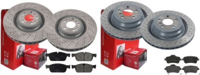 Гальмівні диски гальмівні колодки p+t brembo mercedes gl x166 gle c292 фото №1