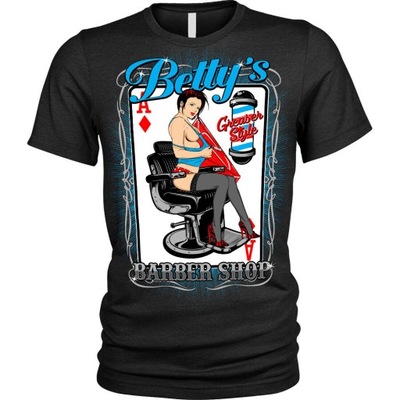 Betty's Rockabilly Greaser Barber Shop T-Shirt