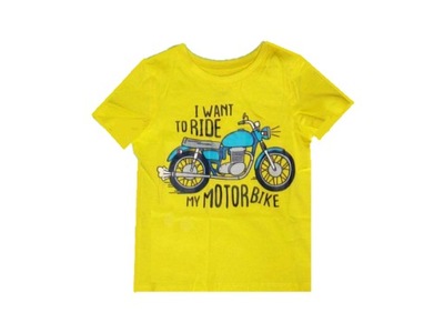 NOWA C&A bluzeczka t-shirt MOTOR żółta 122