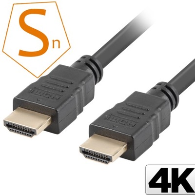 Kabel GEMBIRD CC-HDMI4L-1M (HDMI M - HDMI M; 1m; kolor czarny)