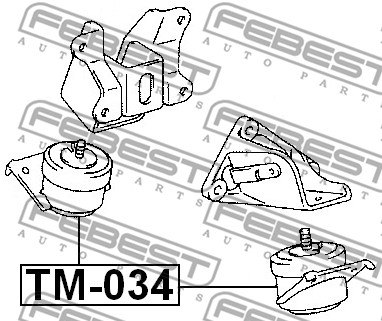 ПОДУШКА ПЕРЕД МАСЛЯНЫЙ TOYOTA 12361-31081