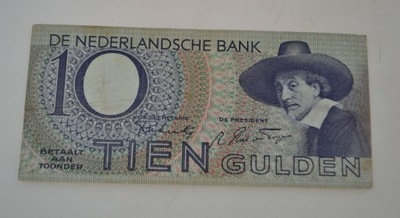 Holandia - banknot - 10 Gulden 1943 rok