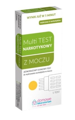 TEST NA NARKOTYKI MULTI TEST Z MOCZU 6 NARKOTYKÓW