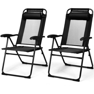 Krzesło ogrodowe 2SZT Costway czarny