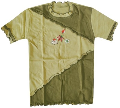 KOSZULKA DZIECIĘCA T-SHIRT BLUZKA BEŻOWA KHAKI 104 CM MODEL:K394